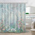 DYNH Deer Shower Curtain Safari Decor, Elk in Fanstry Forest with Flowers Birds Butterflies Dragonflies Fabric Curtains for Bathroom, 69X70 in Bath Drapes Accessories with Hooks