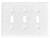 Monarch Abode 19009 Hand Hammered Triple Wall Switch Plate, 3-Gang, Classic White