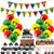 Nelton Birthday Party Supplies For Monster Trucks Includes Banner - Cake Topper - 24 Cupcake Toppers - 18 Balloons - 15 Invitations
