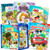 Bendon Publishing Disney Junior Look and Find Board Books Set Kids Toddlers Bundle ~ Set of 4 Activity Books in Carrying Case with Stickers (Mickey Mouse, Sofia The First, Jake, Doc McStuffins)