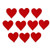 10 Red Heart Love Embroidered Iron On Patch Applique Decoration