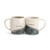 Grandma and Grandpa Hug Glossy Cream 12 ounce Stoneware Ceramic Mugs Set of 2