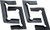 CRL Black Replacement Gasket Pack with Fin for Geneva Hinges