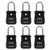 Lion Locks 1500 Key Storage Realtor Lock Box with Set-Your-Own Combination, (6 Pack, Black)