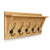 Bamboo Wall Mounted Coat Rack With Shelf - Wooden Country Style 24" Entryway Shelf with 5 Rustic Hooks - Solid Pine Wood. Perfect touch for your Entryway, Mudroom, Kitchen, Bathroom and More (Bamboo)