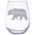 MOMMA BEAR by InkPonyArt 17 ounce Engraved Stemless Wine Glass