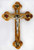 Jerusalem Olive Wood 11" Cross 14 Stations Crucifix from Bethehem with Holy Land Essences