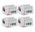 DCFun RJ45 CAT6 Ethernet Keystone Jack Inserts Punch Down Termination for Wallplate - Pack of 4