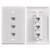 Conwork 3-Port CAT 6 Ethernet Wall Plate, RJ45 Ethernet Keystone Inserts Jack Network Wall Plate Panel - Cat6/5/5e Compatible (2-Pack)