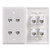 Conwork 4-Port CAT 6 Ethernet Wall Plate, RJ45 Ethernet Keystone Inserts Jack Network Wall Plate Panel - Cat6/5/5e Compatible (2-Pack)