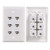 Conwork 6-Port CAT 6 Ethernet Wall Plate, RJ45 Ethernet Punch Down Keystone Inserts Jack Network Wall Plate Panel - Cat6/5/5e Compatible (2-Pack)