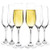 JEKOSEN Champagne Flutes 100% Lead-Free Clear Crystal Stemware Set of 6 Champagne Glass 8oz