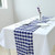 Zdada 14x108-inch Party Picnic Polyester Check Table Runner-Navy Blue and White