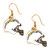 Sports Team SAN Diego Chargers J Hook Dangle Logo Earring Set