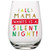 Creative Brands Slant Collections - Jumbo Stemless Holiday Wine Glass, 30-Ounce, Ho Ho Hammered