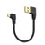 USB 2.0 to Micro USB Cable (6 inch), High-Speed A Male to Micro B, Cable with Short Left Angle USB to Right Angle Phone Charger Micro USB Power Cable, USB 90 Degree Micro Charging Cable