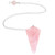 PESOENTH Natural Rose Quartz Crystal Pendulum Dowsing Divination,12 Facet Reiki Healing Chakra Scrying Dowser Pendant