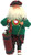 Santa's Workshop On The Links Claus Figurine, 15" Tall, Green/Red