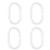 lasenersm 36 Pieces Plastic Shower Curtain Rings Hooks Shower Curtain Rings Plastic Curtain C Rings Hook Hanger Bath Drape Loop Clip for Bathroom Shower Window Rod White