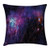 Ambesonne Galaxy Throw Pillow Cushion Cover, Starry Night Nebula Cloud Celestial Theme Image Space Decorations Art Print, Decorative Square Accent Pillow Case, 16 X 16 Inches, Black Purple Blue