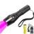 Blacklight Flashlight LED 395nm Handheld Flashlights Zoomablle 365nm Double Lamp Blacklight Detector for Dog/Cat Urine