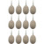 BestPysanky Set of 12 Unfinished Unpainted Wooden Ornaments 2.75 Inches