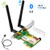 QNINE 1200Mbps PCIe WiFi Card with Bluetooth, Dual Band 2.4GHz and 5GHz Bluetooth 4.0 WLAN Wireless Adapter for PC Desktop, Supports Windows XP, Win 7,Win 8,Win 8.1,Win 10