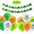St. Patrick's Day Party Decorations, Shamrock Clover Garland Banner and Leaf Shamrock Pattern Balloons for St. Patrick's Day Irish Party Supplies