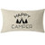 ITFRO Nice Sister Gift with Funny Sayings Happy Camper Tent Cream Burlap Throw Pillow Case Cushion Cover Couch Sofa Decorative Rectangle 12x20 inches