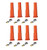 Universal 180° Kit of 8 Orange Spark Plug Rubber Boot and Terminals