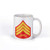 Sergeant E-5 Insignia USMC Marine Corps Red and Gold Ceramic 11 Ounce Coffee Mug |E5UMC1