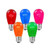 Novelty Lights 25 Pack S14 Outdoor Patio Edison Replacement Bulbs, E26 Medium Base, Multi, 11 Watt