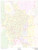 Colorado Springs, Colorado Zip Codes - 36" x 48" Paper Wall Map