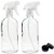 Empty Clear Glass Spray Bottles - Refillable 16 oz Containers for Essential Oils, Cleaning Products, Aromatherapy, Misting Plants, or Cooking - Reliable Sprayer with Mist and Stream Settings ~ 2 Pack