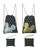 Disney Mickey Mouse Glow in the Dark Drawstring Backpack Pack of 4 (Varied) Includes 2 Drawstrings and 2 Wristlets