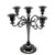 SIEMOO Metal Cande Holder 5 Arms 10.6inch Tall Candlestick Wedding Event Candelabra Candle Stand (Black)