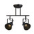 LALUZ Semi Flush Mount Adjustable Track Fixture 2-Light Modern Ceiling Spotlight, (2 Head)