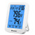 Brinonac Digital Hygrometer Home Office Electronic Thermometer Big LCD Touch Screen Time Clocker with Backlit Calander Clock Alarm