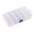 15 Removable Grid Compartment Clear Rectangle Plastic Storage Box, Jewelry and Crafts Organizer Container with Adjustable Dividers?1 Pack?