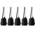 Longdex Lamps Base 5PCS Waterproof Black Pigtail Lamp Socket 250V 6A