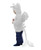 ComfyCamper Dragon Costume Hoodie, Animal Play Sweatshirt for Boys Girls, 10-12 Years White