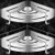 Orimade Corner Shower Caddy Shelf with 4 Hooks for Bathroom Toilet Kitchen Storage Organizer Adhesive No Drilling Aluminum - 2 Tier
