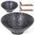 Ceramic Japanese Ramen Noodle Soup Bowl, 2 Sets (6 Piece) 60 Ounce, with Matching Spoon and Chopsticks for Udon Soba Pho Asian Noodles, Large