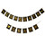 Uspeedy- Congrats Grad Banner 2020 Graduation Party Supplies Grad Decorations Black Gold Garland for Congratulations Grad Party Décor