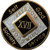 17 Year Black and Silver Glitter NA Medallion Official Narcotics Anonymous Chip