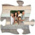 Multicolor Wood Look 12 x 12 inch Wood Puzzle Piece Wall Sign Frame Plaque