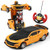 RONGFUDA Deformation Car Robot,Remote Control Car Transform Robot,1:18 Car Model Car for Kids,One Button Transformation Robot Car with USB Charger