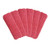 Set of 6 Microfiber Spray Mop Replacement Heads for Wet/Dry Mops Reusable Replacement Refills Fits for Bona Floor Care System - red