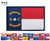 JBCD 2 Pack North Carolina Flag Patch States Flags Tactical Patch Pride Flag Velcro Moral Patch for Clothes Hat Patch Team Military Patch