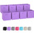 Royexe Storage Bins - Set of 8 - Storage Cubes | Foldable Fabric Cube Baskets Features Dual Handles. Cube Storage Bins. Closet Shelf Organizer | Collapsible Nursery Drawer Organizers (Purple)